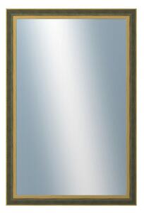 DANTIK - Zarámované zrcadlo - rozměr s rámem cca 80x120 cm z lišty ZVRATNÁ zelenozlatá plast (3070)