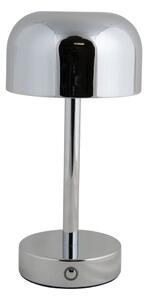 LED stolní lampa ve stříbrné barvě s kovovým stínidlem (výška 24,5 cm) James – Leitmotiv