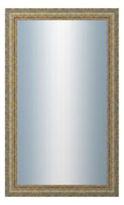 DANTIK - Zarámované zrcadlo - rozměr s rámem cca 60x100 cm z lišty ZVRATNÁ bílozlatá plast (3067)