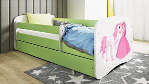 Kocot kids Dětská postel Babydreams princezna a poník zelená