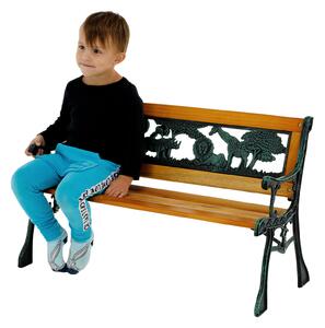 Dětská lavička, černá/přírodní, NADAZA