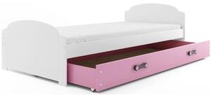 Dětská postel LILI bílá 200x90 cm Růžová