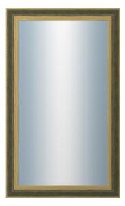 DANTIK - Zarámované zrcadlo - rozměr s rámem cca 60x100 cm z lišty ZVRATNÁ zelenozlatá plast (3070)