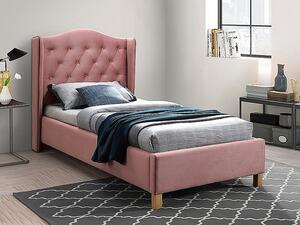 Jednolůžková čalouněná postel LUDVINA 2 - 90x200, růžová