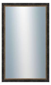 DANTIK - Zarámované zrcadlo - rozměr s rámem cca 60x100 cm z lišty CARRARA hnědočerná (2948)
