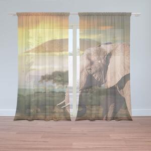Záclony SABLIO - Slon z profilu 2ks 150x250cm