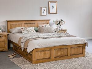 Manželská postel SELINA - 160x200 cm, medová borovice