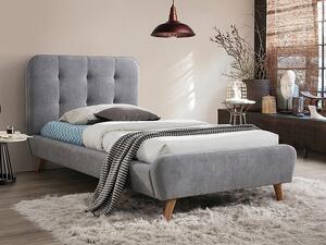 Čalouněná jednolůžková postel ANAVA - 90x200 cm, šedá