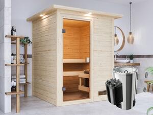 AKCE: Finská sauna KARIBU SANDRA (6160) - set s kamny 3,6 kW (71312)