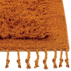 Bavlněný koberec 140 x 200 cm oranžový BITLIS