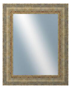 DANTIK - Zarámované zrcadlo - rozměr s rámem cca 40x50 cm z lišty ZVRATNÁ bílozlatá plast (3067)