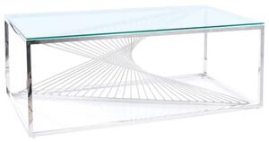Konferenční stolek ITAY - transparentní / stříbrný