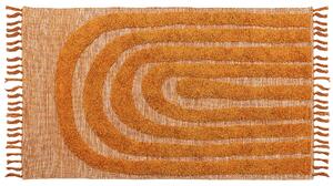 Vlněný koberec 80 x 150 cm oranžový HAKKARI
