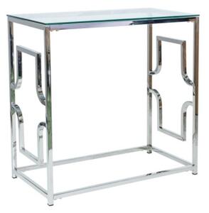 Konzolový stolek HAKON - transparentní / stříbrný