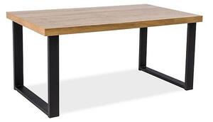 Jídelní stůl UPTON 2 - 150x90, dub / černý