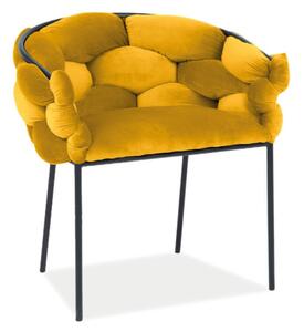 Stylová jídelní židle NADKA - černá / žlutá