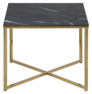 Černý Odkládací stolek Alisma 50 × 50 × 42 cm ACTONA