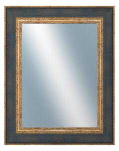 DANTIK - Zarámované zrcadlo - rozměr s rámem cca 40x50 cm z lišty ZVRATNÁ modrozlatá plast (3068)