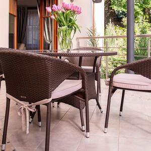 Stilista 90806 STILISTA Zahradní polyratanový stolek, 60 x 75 cm, černý