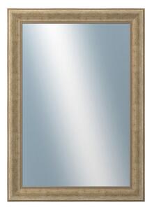 DANTIK - Zarámované zrcadlo - rozměr s rámem cca 50x70 cm z lišty KŘÍDLO malé stříbrné patina (2775)