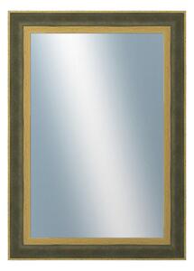 DANTIK - Zarámované zrcadlo - rozměr s rámem cca 50x70 cm z lišty ZVRATNÁ zelenozlatá plast (3070)