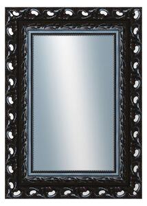 DANTIK - Zarámované zrcadlo - rozměr s rámem cca 50x70 cm z lišty ROKOKO černá lesklá (2632)