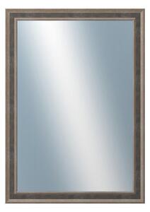DANTIK - Zarámované zrcadlo - rozměr s rámem cca 50x70 cm z lišty TOOTH malá stříbrno černá (3164)