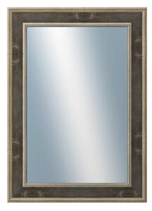 DANTIK - Zarámované zrcadlo - rozměr s rámem cca 50x70 cm z lišty TOOTH zlato černá (2780)