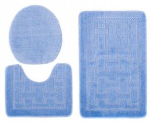 Sada koupelnových koberečků MONO 1039 modrý 5004 3PC KRATKA