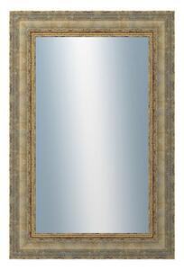 DANTIK - Zarámované zrcadlo - rozměr s rámem cca 40x60 cm z lišty ZVRATNÁ bílozlatá plast (3067)