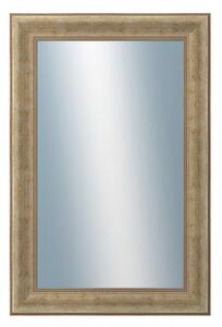 DANTIK - Zarámované zrcadlo - rozměr s rámem cca 40x60 cm z lišty KŘÍDLO malé stříbrné patina (2775)