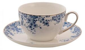 Porcelánový šálek s podšálkem BLUE FLOWERS