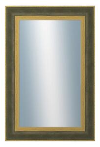 DANTIK - Zarámované zrcadlo - rozměr s rámem cca 40x60 cm z lišty ZVRATNÁ zelenozlatá plast (3070)