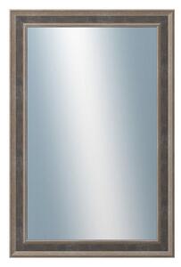 DANTIK - Zarámované zrcadlo - rozměr s rámem cca 40x60 cm z lišty TOOTH malá stříbrno černá (3164)