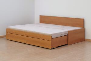 BMB TANDEM JORA s roštem a úložným prostorem 90 x 200 cm - rozkládací postel z lamina s područkami