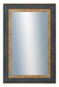 DANTIK - Zarámované zrcadlo - rozměr s rámem cca 40x60 cm z lišty ZVRATNÁ modrozlatá plast (3068)