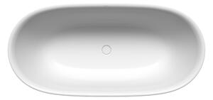 Kaldewei Meisterstück Oyo Duo - Volně stojící vana 1630x770 mm, s odtokem Klik-Klak a designovým přepadem, alpská bílá 205043530001