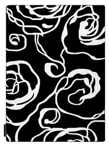 Koberec HAMPTON Růže, květiny černý
