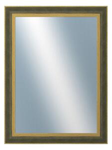 DANTIK - Zarámované zrcadlo - rozměr s rámem cca 60x80 cm z lišty ZVRATNÁ zelenozlatá plast (3070)