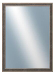 DANTIK - Zarámované zrcadlo - rozměr s rámem cca 60x80 cm z lišty TOOTH malá stříbrno černá (3164)