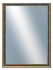 DANTIK - Zarámované zrcadlo - rozměr s rámem cca 60x80 cm z lišty TOOTH malá zlato černá (3163)