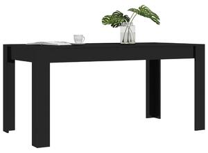Jídelní stůl Clyde - černý vysoký lesk - dřevotříska | 160x80x76 cm