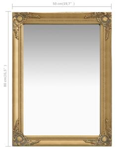 Nástěnné zrcadlo Parrenic - barokní styl - 60x80 cm | zlaté