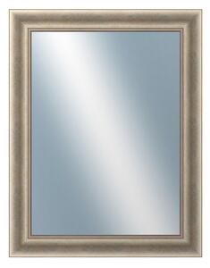 DANTIK - Zarámované zrcadlo - rozměr s rámem cca 70x90 cm z lišty KŘÍDLO velké stříbrné patina (2773)