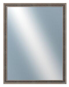 DANTIK - Zarámované zrcadlo - rozměr s rámem cca 70x90 cm z lišty TOOTH malá stříbrno černá (3164)