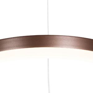 Designové závěsné svítidlo bronzové 40 cm včetně LED 3-stupňově stmívatelné - Anello