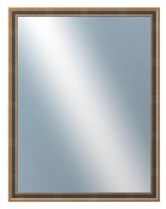 DANTIK - Zarámované zrcadlo - rozměr s rámem cca 70x90 cm z lišty TOOTH malá zlato černá (3163)