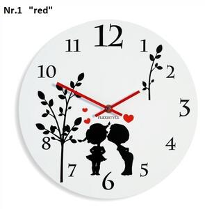 Dětské nástěnné hodiny bílé barvy