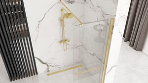 Rea Cortis, posuvná sprchová zástěna 100x200cm, 6mm sklo, čiré sklo, zlatý profil, REA-K8484