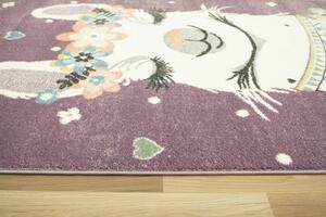 Dětský koberec Lima C882B Lama fialový / krémový
